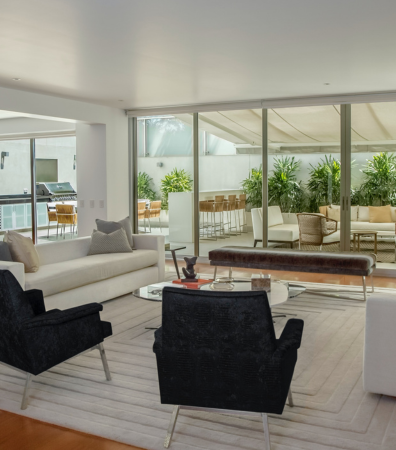 A modern living room.