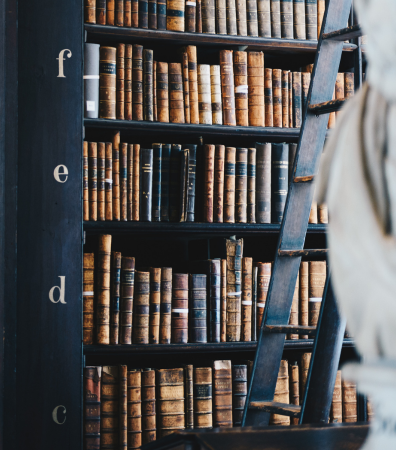 A lovely old bookshelf.